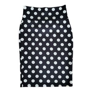 Polka dot pencil stretch pencil  skirt